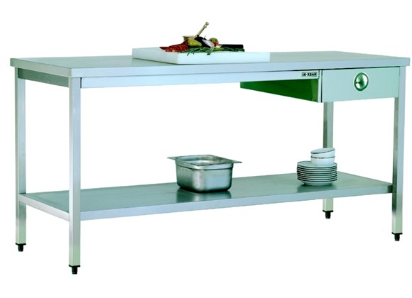 Workd Table/with One Drawer/with Lower Shelf