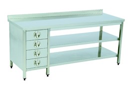 Work Table/3 Drawers/with Intermediate Shelf