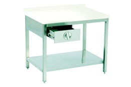 Polyethylene Top Table/with One Drawer/with Lower Shelf
