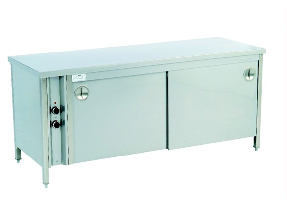 Service Table with Hot Cabinet